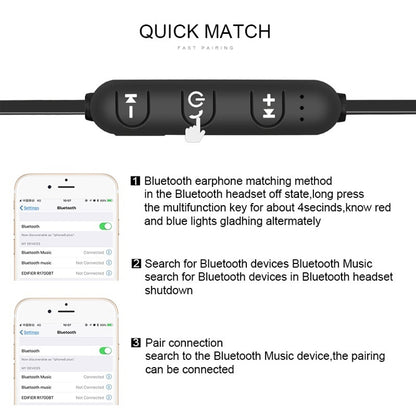 XT11 Magnetic In-Ear Wireless Bluetooth V4.2 Earphones(Tarnish) by bashfashion