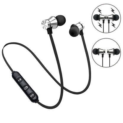 XT11 Magnetic In-Ear Wireless Bluetooth V4.2 Earphones(Silver) by bashfashion