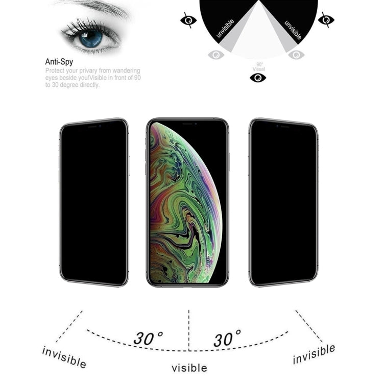For iPhone 11 Pro Max / XS Max 9H 3D Privacy Anti-glare Non-full Screen Tempered Glass Screen Protector by bashfashion