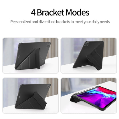 Multi-folding TPU Leather Tablet Case for iPad Pro 11 2022 / 2021 / 2020 / 2018 (Dark Blue) by bashfashion