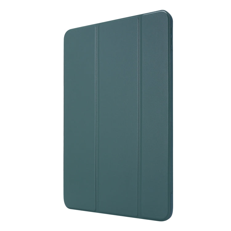 For iPad Pro 11 (2020) PC + PU Leather Tablet Case with Three-folding Holder(Dark Green) by bashfashion