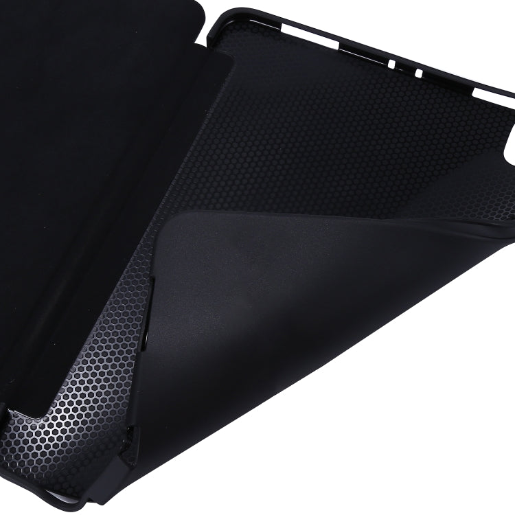 For iPad Pro 11 (2020) PC + PU Leather Tablet Case with Three-folding Holder(Dark Green) by bashfashion