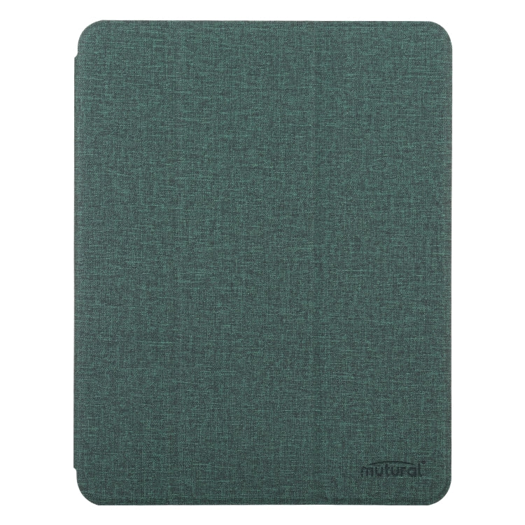 Mutural YASHI Series TPU + PU Cloth Pattern Texture Horizontal Flip Leather Case with Three-folding Holder & Pen Slot & Wake-up / Sleep Function For iPad Air 2022 / 2020 10.9(Green) by Mutural