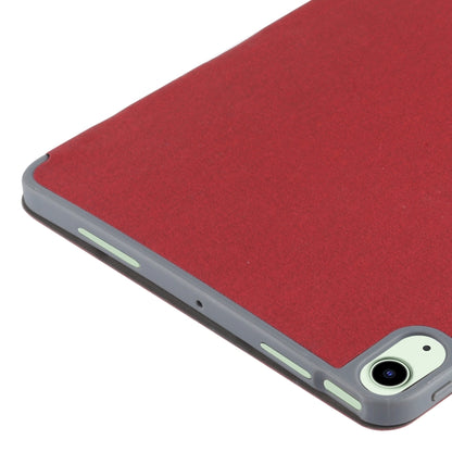 Mutural YASHI Series TPU + PU Cloth Pattern Texture Horizontal Flip Leather Case with Three-folding Holder & Pen Slot & Wake-up / Sleep Function For iPad Air 2022 / 2020 10.9(Red) by Mutural