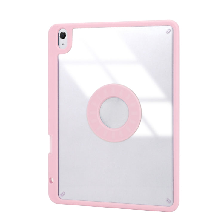 Z102B Pen Slot Bluetooth Keyboard Leather Tablet Case For iPad 10.2 2021/2020/2019 (Pink) by bashfashion