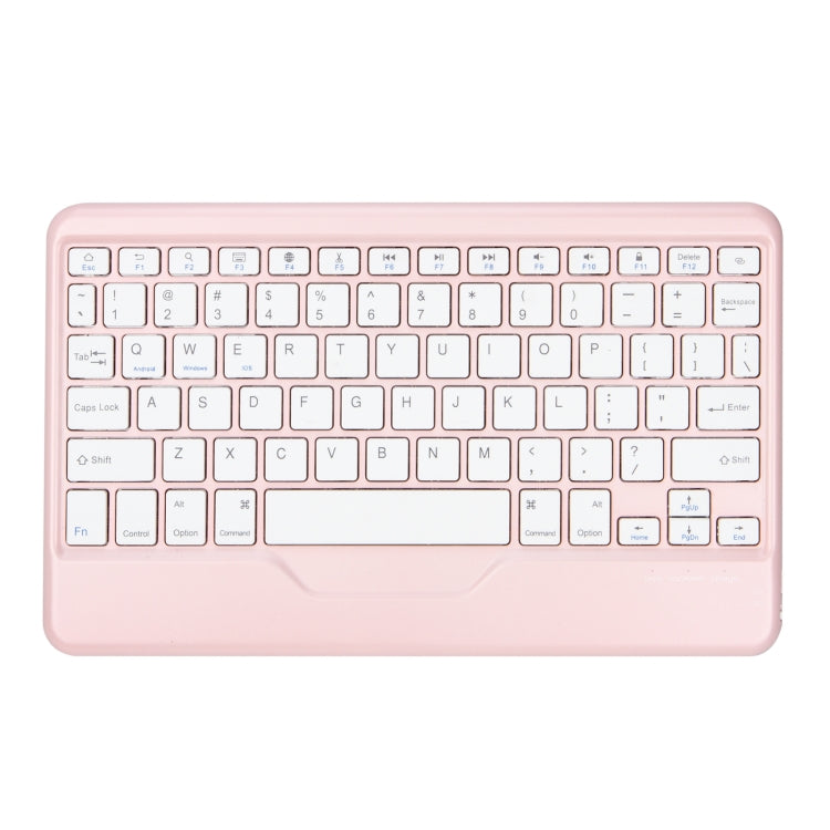Z102B Pen Slot Bluetooth Keyboard Leather Tablet Case For iPad 10.2 2021/2020/2019 (Pink) by bashfashion