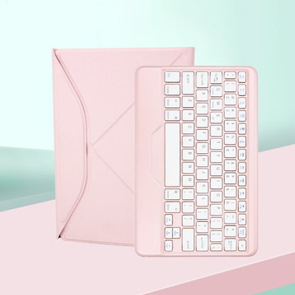 Z102B Pen Slot Bluetooth Keyboard Leather Tablet Case For iPad 10.2 2021/2020/2019 (Pink) by bashfashion