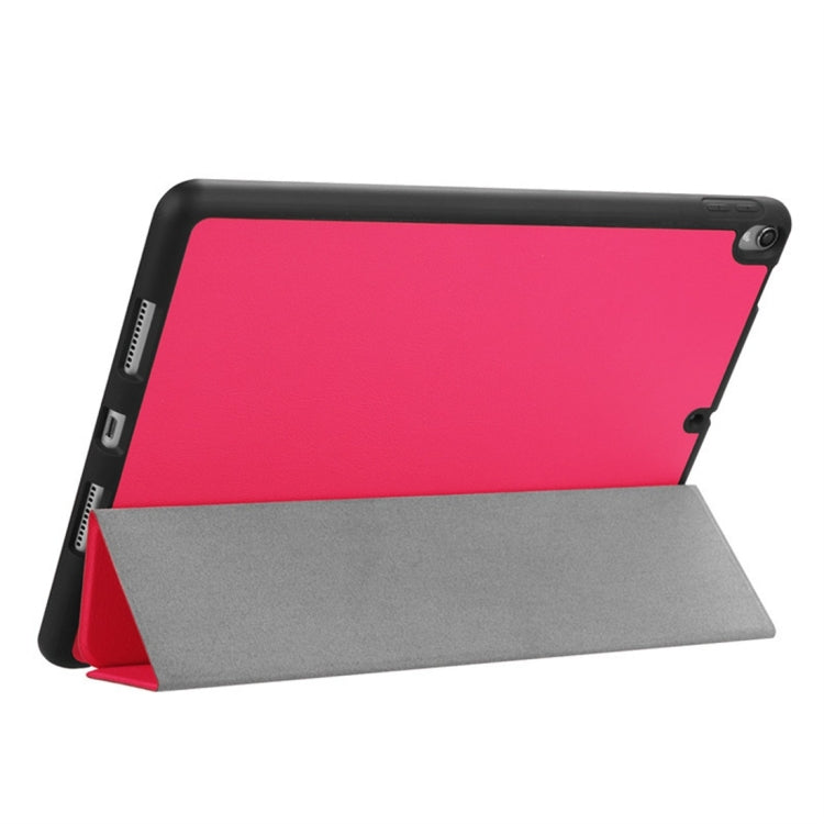 Custer Texture Horizontal Flip Leather Case for iPad Pro 10.5 Inch / iPad Air (2019), with Three-folding Holder & Pen Slot (Dark Blue) by bashfashion