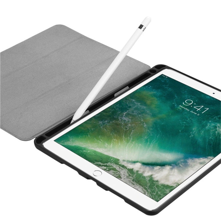 Custer Texture Horizontal Flip Leather Case for iPad Pro 10.5 Inch / iPad Air (2019), with Three-folding Holder & Pen Slot (Dark Blue) by bashfashion