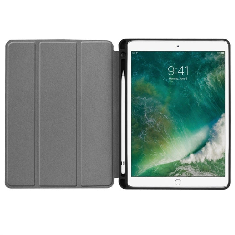 Custer Texture Horizontal Flip Leather Case for iPad Pro 10.5 Inch / iPad Air (2019), with Three-folding Holder & Pen Slot (Rose Red) by bashfashion