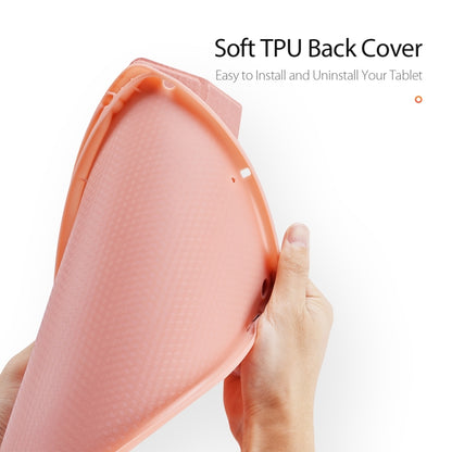 For iPad 10.2 DUX DUCIS Domo Series Horizontal Flip Magnetic PU Leather Case with Three-folding Holder & Pen Slot & Sleep / Wake-up Function (Pink) by DUX DUCIS