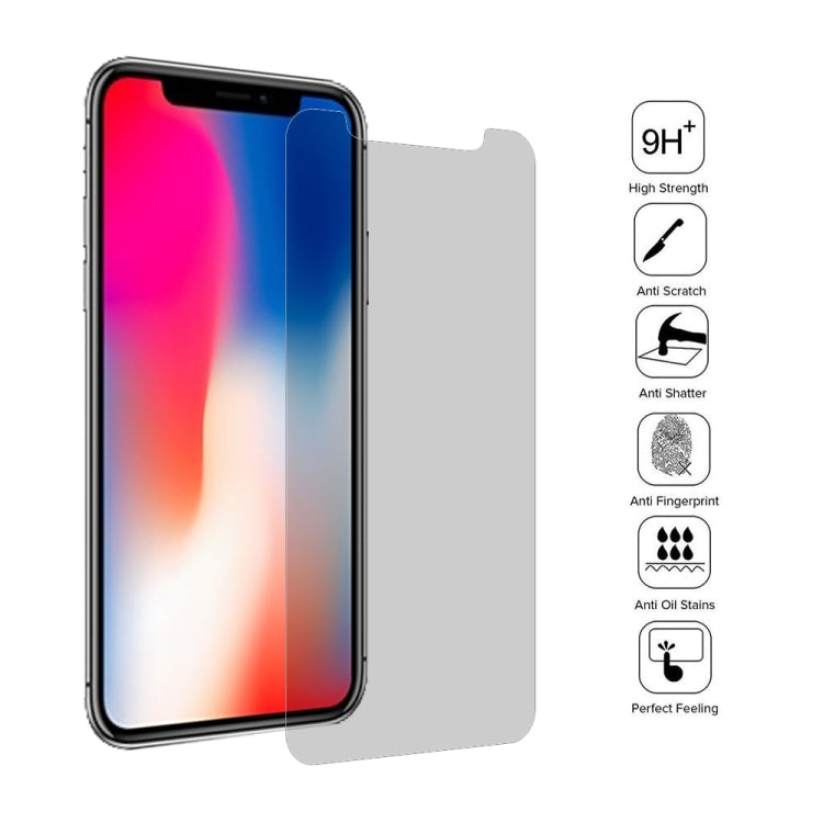 For iPhone X & XS 0.26mm 9H 3D Non-full Screen Highly Transparent Privacy Anti-glare Tempered Glass Film by bashfashion