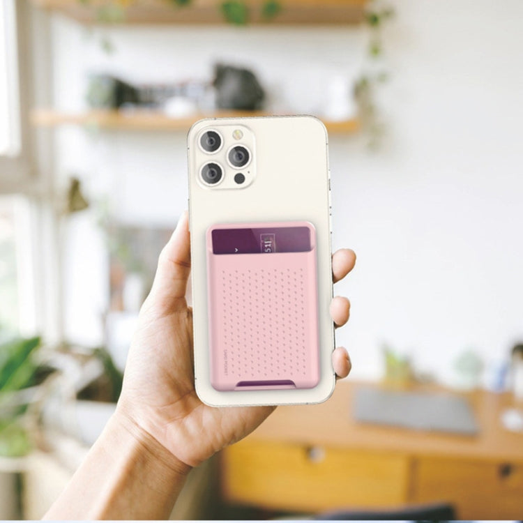 For iPhone 13 Series / iPhone 12 Series Silicone Wallet Pouch Card Case Anti-degaussing Card Holder Magsafing Magnetic Sticker(Grey) by bashfashion