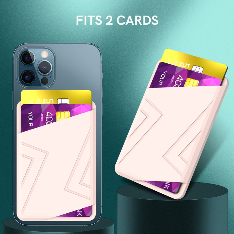 Silicone Wallet Pouch Card Case Magsafing Card Holder(Pink) by bashfashion