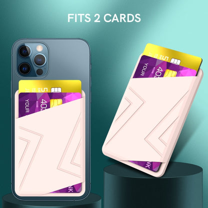 Silicone Wallet Pouch Card Case Magsafing Card Holder(Pink) by bashfashion