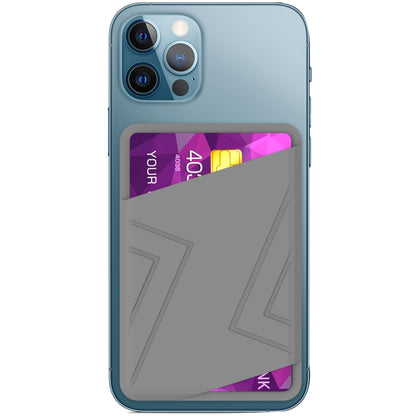 Silicone Wallet Pouch Card Case Magsafing Card Holder(Grey) by bashfashion