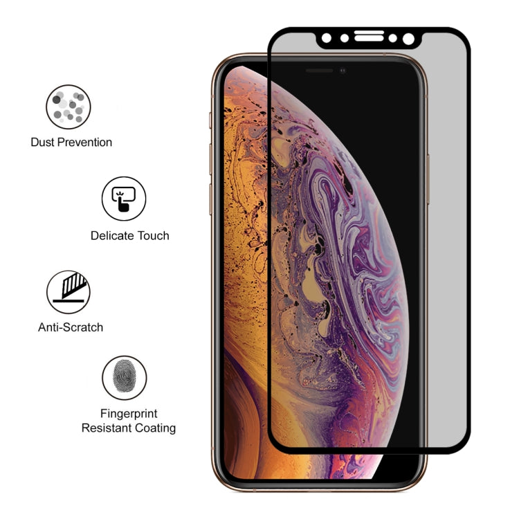 For iPhone XS Max ENKAY Hat-Prince 0.26mm 9H 6D Privacy Anti-glare Full Screen Tempered Glass Film by ENKAY