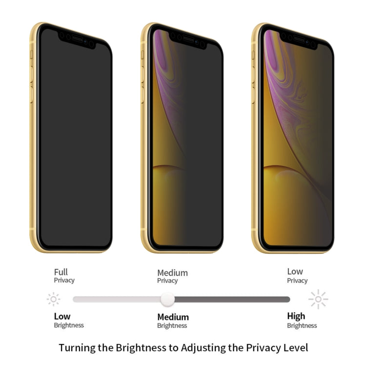 For iPhone 11 / XR ENKAY Hat-Prince 0.26mm 9H 6D Privacy Anti-glare Full Screen Tempered Glass Film by ENKAY