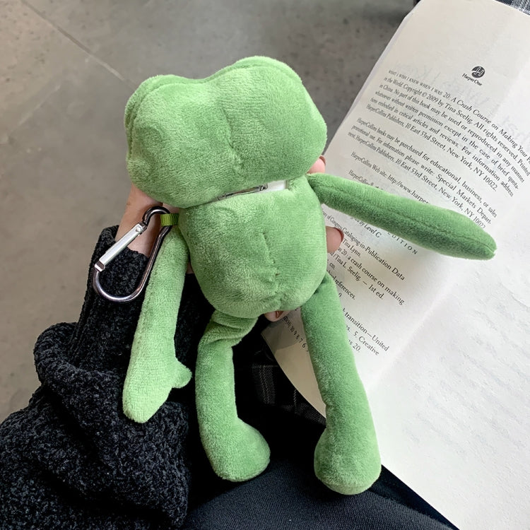 For AirPods 1 / 2 Plush Sad Frog Shape Earphone Protective Case with Hook by bashfashion