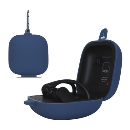 Solid Color Silicone Wireless Bluetooth Earphone Protective Case for Beats Powerbeats Pro(Dark Blue) by bashfashion