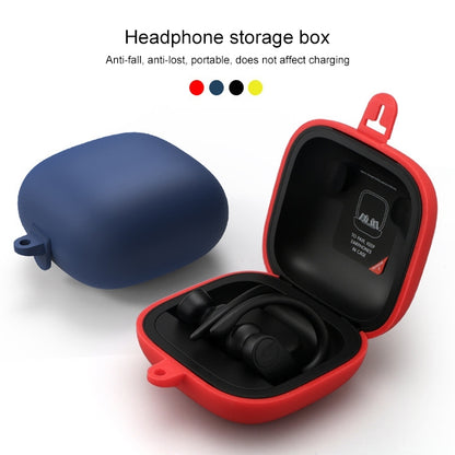 Solid Color Silicone Wireless Bluetooth Earphone Protective Case for Beats Powerbeats Pro(Dark Blue) by bashfashion
