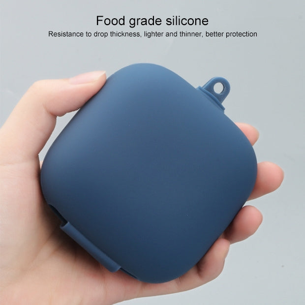 Solid Color Silicone Wireless Bluetooth Earphone Protective Case for Beats Powerbeats Pro(Dark Blue) by bashfashion