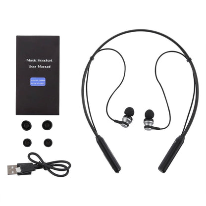 HT1 Magnetic In-Ear Wireless Bluetooth Stereo Headset(Black) by bashfashion