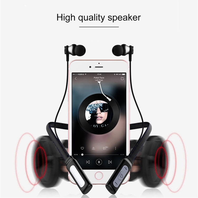 HT1 Magnetic In-Ear Wireless Bluetooth Stereo Headset(Black) by bashfashion
