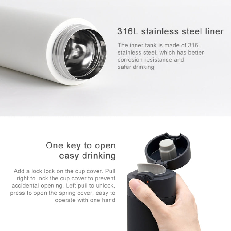 Original Xiaomi Mijia 480ML Insulation Vacuum Thermal Cup Water Bottle (White) by Xiaomi