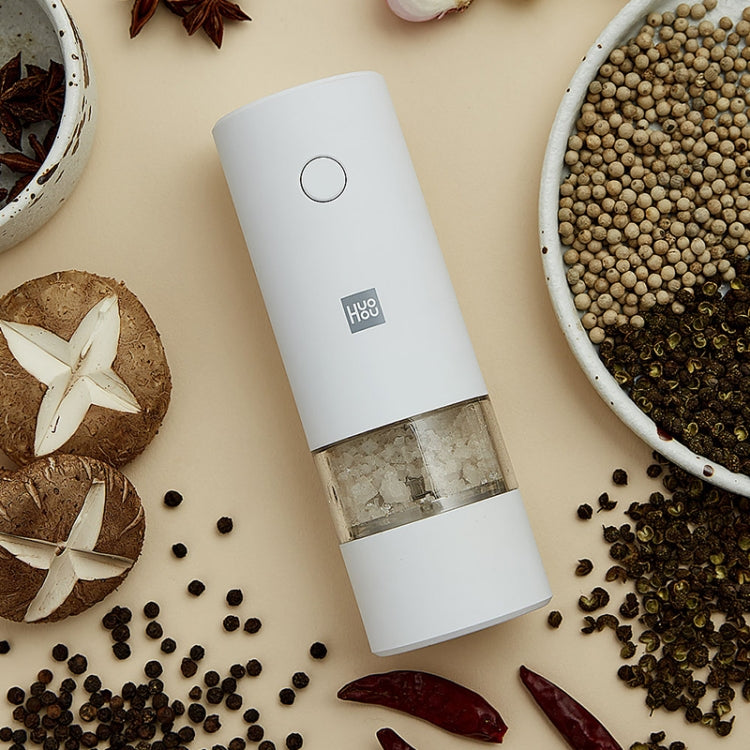 Original Xiaomi Youpin Huohou Electric Grinding Machine Automatic Mill Pepper Grinder(White) by Xiaomi