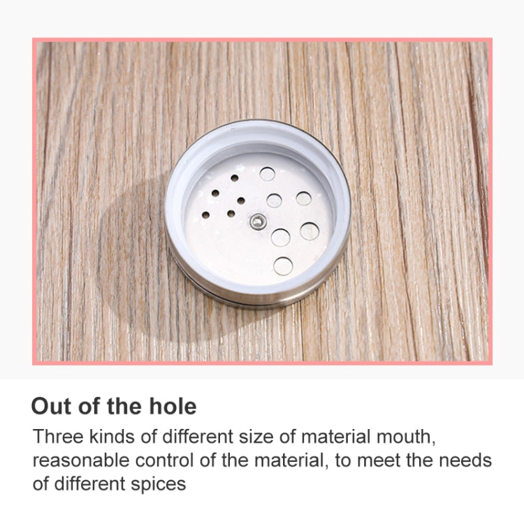 Stainless Steel Lid Glass Seasoning Jar Kitchen Supplies (White) by bashfashion