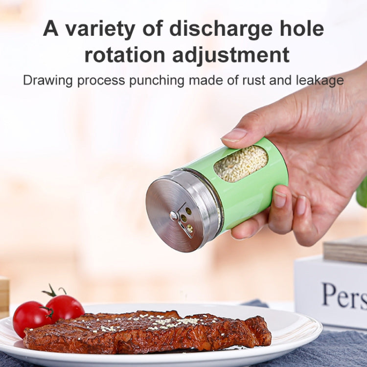 Stainless Steel Glass Seasoning Jar Kitchen Supplies by bashfashion