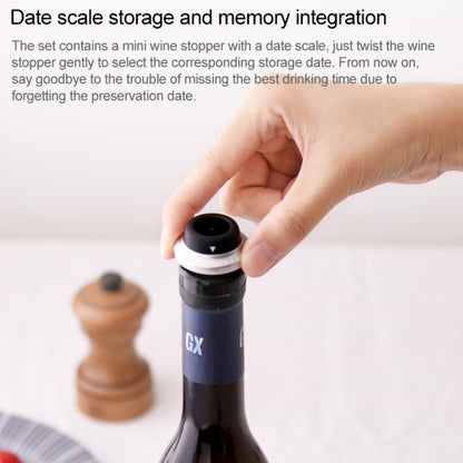 Original Xiaomi Youpin CircleJoy Stainless Steel Red Wine Preservation Stopper Set, Style: 4 Stoppers in One Pump by Xiaomi Youpin