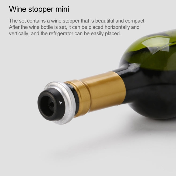 Original Xiaomi Youpin CircleJoy Stainless Steel Red Wine Preservation Stopper Set, Style: 4 Stoppers in One Pump by Xiaomi Youpin