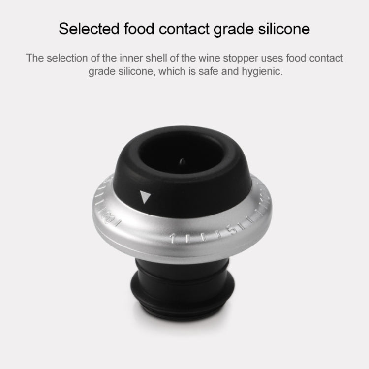 Original Xiaomi Youpin CircleJoy Stainless Steel Red Wine Preservation Stopper Set, Style: 4 Stoppers in One Pump by Xiaomi Youpin