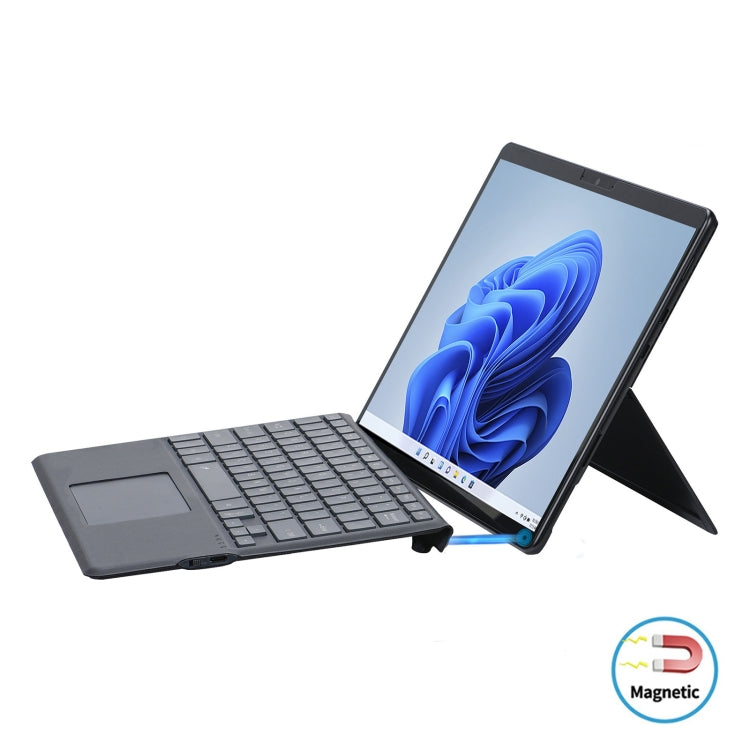 For Microsoft Surface Pro 8 Tablet Colorful Backlight Bluetooth Keyboard Leather Case with Pen Slot by bashfashion