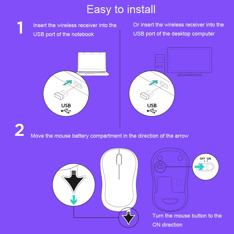 Logitech M186 Wireless Mouse Office Power Saving USB Laptop Desktop Computer Universal (Black Blue) by Logitech