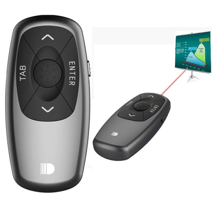 Doosl DSIT011 2.4GHz Mini Rechargeable PowerPoint Presentation Remote Control, Control Distance: 100m(Black) by DOOSL