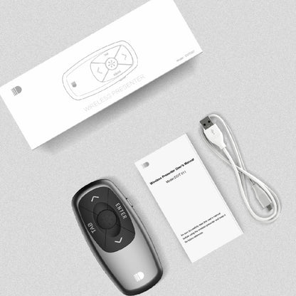 Doosl DSIT011 2.4GHz Mini Rechargeable PowerPoint Presentation Remote Control, Control Distance: 100m(Black) by DOOSL