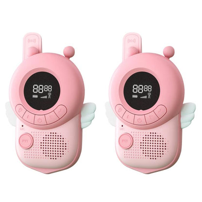 adj-847 Cartoon Bee-shaped Children Walkie-talkie Wireless 3km Call Outdoor Parent-child Interactive Toy with Flashlight & Anti-lost Lanyard (Pink) by bashfashion