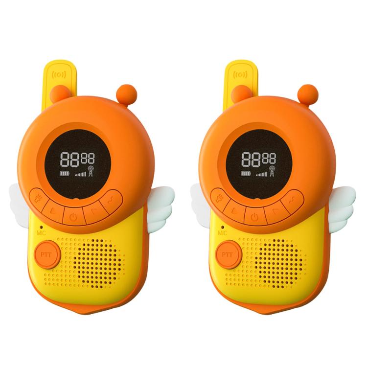adj-847 Cartoon Bee-shaped Children Walkie-talkie Wireless 3km Call Outdoor Parent-child Interactive Toy with Flashlight & Anti-lost Lanyard (Yellow) by bashfashion
