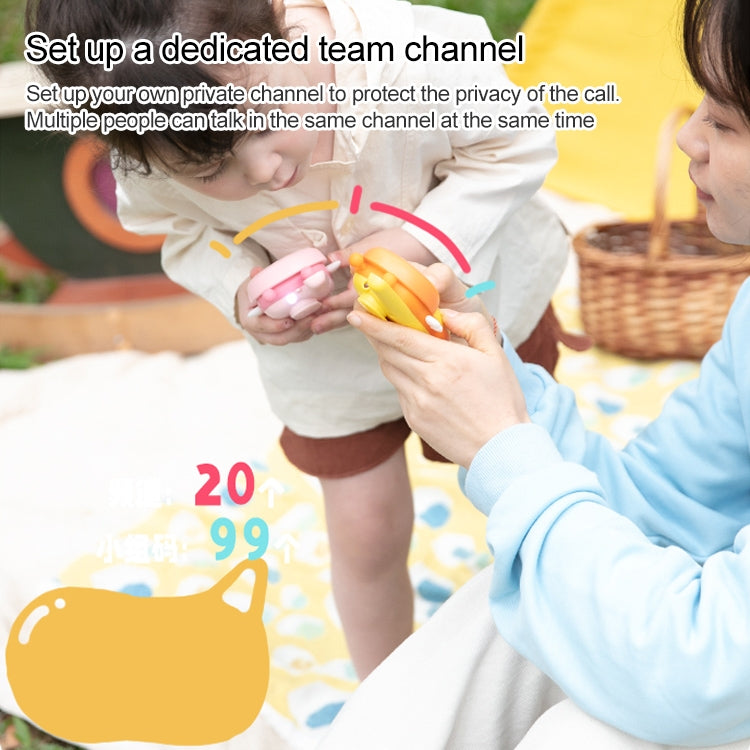 adj-847 Cartoon Bee-shaped Children Walkie-talkie Wireless 3km Call Outdoor Parent-child Interactive Toy with Flashlight & Anti-lost Lanyard (Pink) by bashfashion