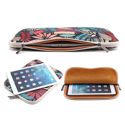 Lisen 12 inch Sleeve Case Colorful Leaves Zipper Briefcase Carrying Bag for iPad, Macbook, Samsung, Lenovo, Sony, DELL Alienware, CHUWI, ASUS, HP, 12 inch and Below Laptops / Tablets(White) by bashfashion