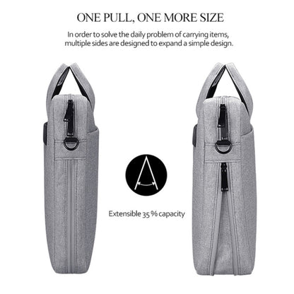 DJ06 Oxford Cloth Waterproof Wear-resistant Portable Expandable Laptop Bag for 15.4 inch Laptops, with Detachable Shoulder Strap(Pink) by bashfashion