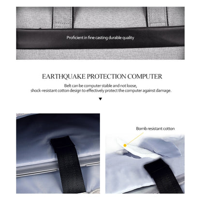 DJ06 Oxford Cloth Waterproof Wear-resistant Portable Expandable Laptop Bag for 15.6 inch Laptops, with Detachable Shoulder Strap(Black) by bashfashion