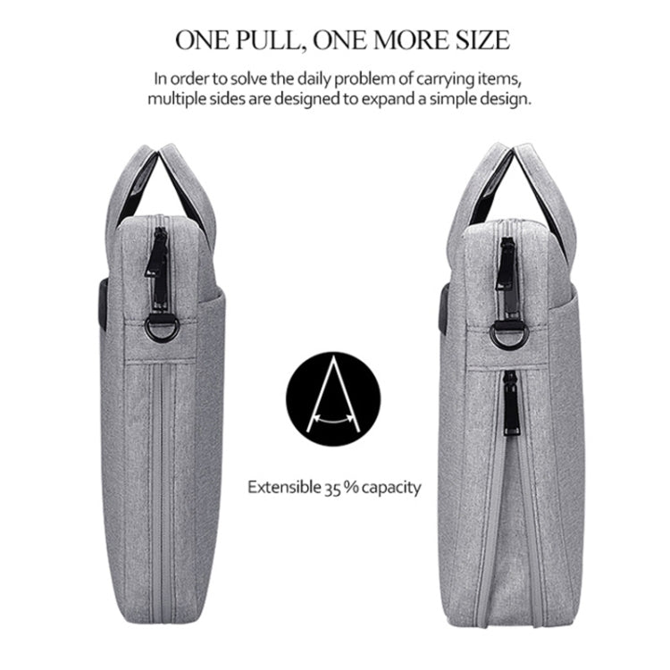 DJ06 Oxford Cloth Waterproof Wear-resistant Portable Expandable Laptop Bag for 15.6 inch Laptops, with Detachable Shoulder Strap(Pink) by bashfashion