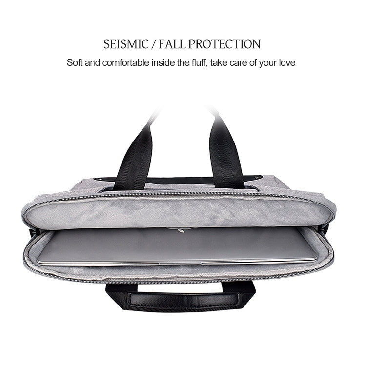 DJ08 Oxford Cloth Waterproof Wear-resistant Laptop Bag for 14.1 inch Laptops, with Concealed Handle & Luggage Tie Rod & Adjustable Shoulder Strap (Black) by bashfashion