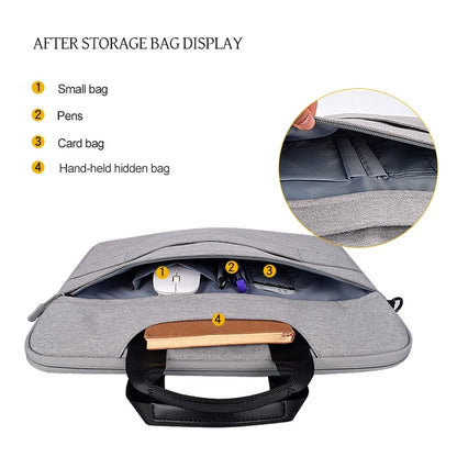 DJ08 Oxford Cloth Waterproof Wear-resistant Laptop Bag for 15.6 inch Laptops, with Concealed Handle & Luggage Tie Rod & Adjustable Shoulder Strap (Black) by bashfashion