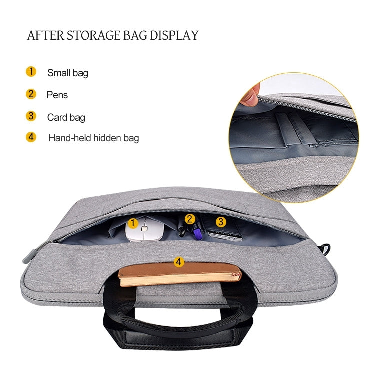 DJ08 Oxford Cloth Waterproof Wear-resistant Laptop Bag for 15.6 inch Laptops, with Concealed Handle & Luggage Tie Rod & Adjustable Shoulder Strap (Grey) by bashfashion