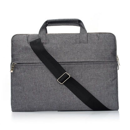 Portable One Shoulder Handheld Zipper Laptop Bag, For 11.6 inch and Below Macbook, Samsung, Lenovo, Sony, DELL Alienware, CHUWI, ASUS, HP (Grey) by bashfashion